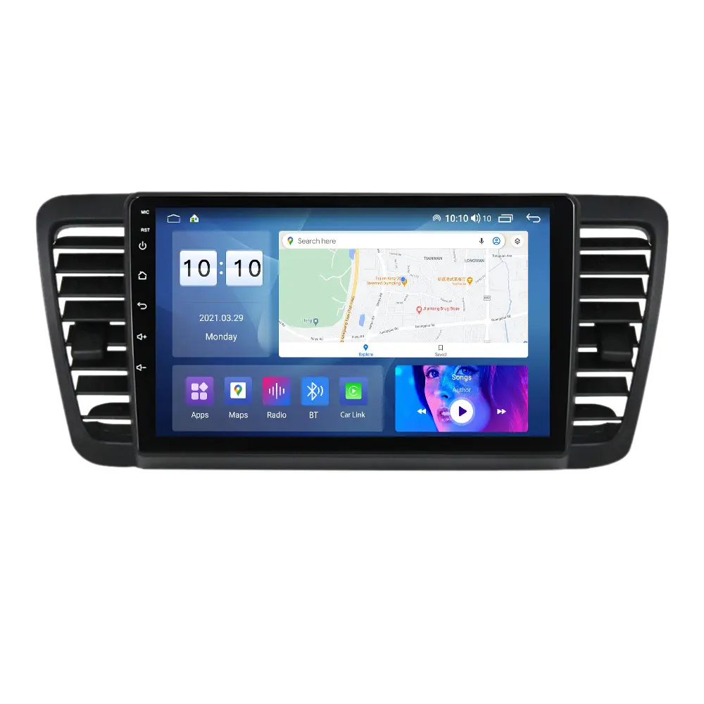 Mekede Android 11 Voice Control Ips 2.5D Screen Auto Video Voor Subaru Legacy Outback 2003-2009 8 + 128gb 360 Camera Gps Car Stereo