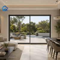 Pintu Geser Patio Kaca dengan Rangka Aluminium Khusus, Hemat Energi, dan Sistem Thermal Break, Pintu Keamanan Aluminium