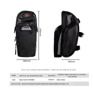 Tas penyimpanan sepeda gunung, tas ekor sepeda poliester tahan air & tas botol air kursi belakang sepeda jalan - Product Image 5