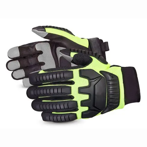 Mechanic High Impact Tpr Protective Anticut Gloves Core Synthetic Leather Palm TPR Impact Mechanic's Gloves