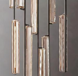 Lámpara de Araña Redonda de Cristal Moderna y Lujosa <span class=keywords><strong>para</strong></span> Comedor, Decoración de Escaleras, Minimalista, de Latón y Cristal, LED Regulable, Garantía de 5 Años - Product Image 5