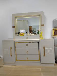 2026 ensemble de meubles de <span class=keywords><strong>chambre</strong></span> à coucher en laque <span class=keywords><strong>blanche</strong></span> moderne très brillant pour adultes ensemble de <span class=keywords><strong>chambre</strong></span> à coucher tête de lit miroir king Size de luxe - Product Image 5