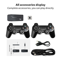 Console de jeux vidéo M8 2.4G Double manette sans fil pour 2 joueurs Stick de jeu 4K 64 Go 20000+ jeux Prise en charge GB GBC MD SFC Atatri