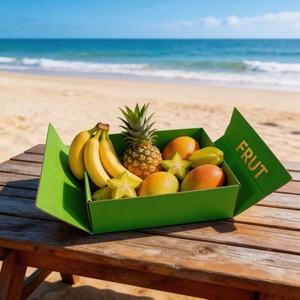 กล่องของขวัญผลไม้แบบมีฝาปิด ดีไซน์<span class=keywords><strong>ฟรี</strong></span> พิมพ์ออฟเซ็ต กันความชื้น สำหรับบรรจุผลไม้สด - Product Image 5