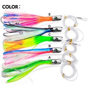 8,7 pulgadas 85G Big Game Trolling Marlin señuelos 5 colores cabeza de cobre falda cebo vivo señuelos de <span class=keywords><strong>pesca</strong></span> para barco oceánico para <span class=keywords><strong>pesca</strong></span> de trucha - Product Image 2