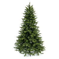 Weihnachts dekoration PE PVC Mixed Pre Lit Weihnachten beflockte Weihnachts bäume mit LED-Lichtern