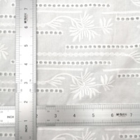 Tissu brodé en coton blanc, motif floral, élégant, pour robe