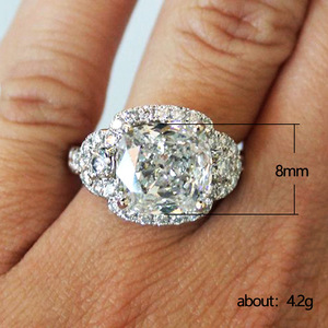Anello di Lusso con Zirconi in Stile Europeo-Americano, Anello da Donna alla Moda per Anniversario - Product Image 3
