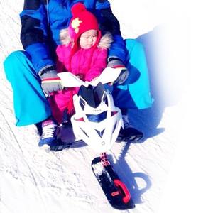 Motoneige Yamaha pour enfants avec freins, couleur rouge et bleue, matériel en fer, équipement de ski - Product Image 2