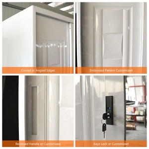 <span class=keywords><strong>Armario</strong></span> de Acero Moderno con Espejo, Diseño Tallado <span class=keywords><strong>Blanco</strong></span>, Hermoso y Duradero, Personalizado, con 2 <span class=keywords><strong>Puertas</strong></span> Corredizas para Dormitorio - Product Image 4