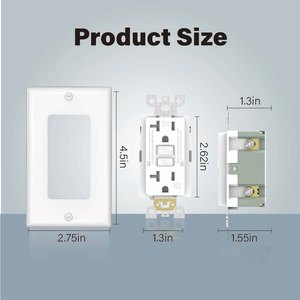 <span class=keywords><strong>Prise</strong></span> murale gfi Standard américain et canadien, <span class=keywords><strong>prise</strong></span> de <span class=keywords><strong>prise</strong></span> murale duplex 20amp 125 volts gfci <span class=keywords><strong>prise</strong></span> murale électrique - Product Image 4