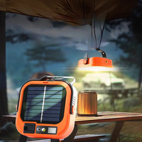 Lampe de camping solaire portable multifonctionnelle à LED longue durée pour tente, idéale pour l'extérieur