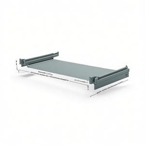 Plateau Fami à 4 côtés, plan de travail Multiplex System Ar avec tiroir télescopique, L805 P1245, Gris foncé RAL 7000 - Product Image 3