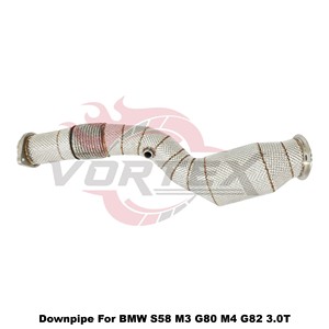 Tuberías de Escape de Alto Flujo Vortex de Acero Inoxidable con Acabado Espejo, Soldadura TIG de Alto Rendimiento para S58 M3 G80 M4 G82 3.0T - Product Image 3