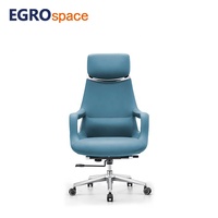 EGROspace Chaise confortable en cuir de bureau de visiteur de fournisseur ergonomique de conférence de patron de roue