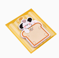 Stiker Pesan Kantor Kartun Anjing Desain Lucu Perekat Sendiri, Kertas Catatan Tempel Lepas Pasang untuk Perlengkapan Belajar Siswa
