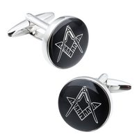 Cadeaux promotionnels de luxe personnalisés, boutons de manchette en métal bronze maçonniques, émail doux, pour femmes et hommes