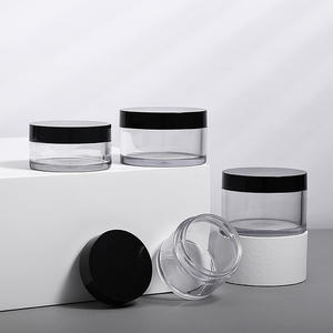 Tarro de cosméticos vacío PET negro con tapa de plástico para el cuidado de la piel y la crema para los ojos - Product Image 1