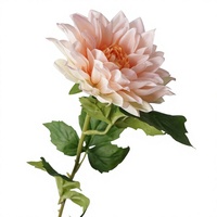 Fleur de Dahlia Artificielle à Toucher Réel, Tige Unique, pour Décoration de Salon, Entrée, Hall d'Hôtel, Vase de Table