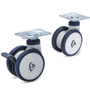 <span class=keywords><strong>3</strong></span>/4 Zoll Rad 60-80kg Belastung Lebensmittel- und Medizintechnik-Rollwagen Mittelschwerer Elastischer Gummi-Schwenkrollen - Product Image 5