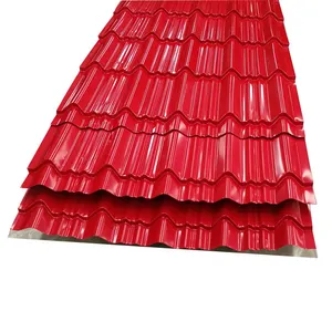赤いサンドイッチパネル材料塗装済み段ボール亜鉛メッキ鋼色屋根シート