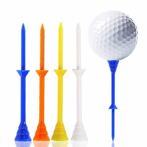 <b>Golf</b> Tees Durable Plastic 100 Pieces Blue Yellow Orange White For <b>Golf</b> Practice And Play - Product Image 1