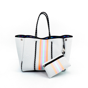 <span class=keywords><strong>Sac</strong></span> à main en néoprène pour femmes et filles, bourses de grande capacité, peut être utilisé pour les voyages, fourre-tout de plage, nouvelle collection - Product Image 2