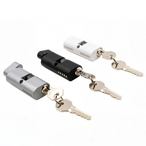 Cilindro de Cerradura Ovalado de Alta Calidad de 6070 mm Negro para Puerta de Dormitorio con Pestillo de Seguridad y Llave - Product Image 1