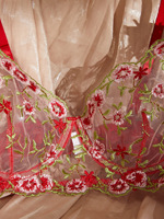 Nouvelle fleur de dentelle française brodée fille chaude rassembler ensemble de lingerie en maille mince et sexy pour les femmes