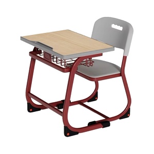 Ensemble de bureau et chaise d'école en métal confortable pour les étudiants, bureaux et chaises d'école - Product Image 5
