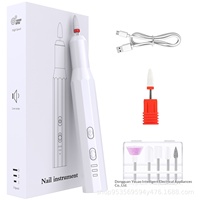 Ponceuse à ongles électrique portable silencieuse 3 vitesses pour le retrait des cuticules et le nail art, outil de polissage transfrontalier