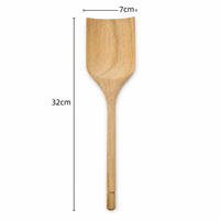 Ensemble d'ustensiles de cuisine durables en bois d'acacia naturel de qualité supérieure, spatules, sans danger pour les aliments, durables, fabriquées à la main, en bois massif