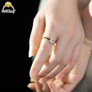 Bague en or massif 18 carats Goldleaf avec diamant de laboratoire taille coussin de 1 à 3 carats, tendance et élégante, pour fiançailles, mariage, bande pavée, fêtes - Product Image 4