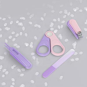 Ensemble de soins <span class=keywords><strong>pour</strong></span> ongles de bébé en pastel, design ergonomique, sûr <span class=keywords><strong>pour</strong></span> les doigts minuscules, comprend une lime à ongles et des pinces à nez, garantie 1 an - Product Image 2