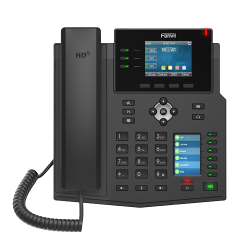X4U Enterprise VoIP IP Phone with 12 SIP Lines and Two High-Resolution 320x240 Color Displays 2.8-Inch Color LCD