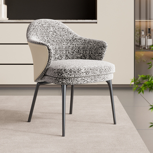 Chaise <span class=keywords><strong>de</strong></span> <span class=keywords><strong>salle</strong></span> <span class=keywords><strong>à</strong></span> <span class=keywords><strong>manger</strong></span> <span class=keywords><strong>de</strong></span> style italien minimaliste, en tissu <span class=keywords><strong>de</strong></span> coton et <span class=keywords><strong>de</strong></span> lin, luxe léger, moderne, haut <span class=keywords><strong>de</strong></span> gamme - Product Image 2