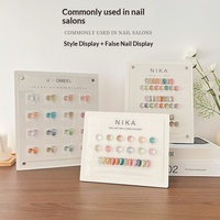 Palette d'échantillons de couleurs pour nail art de style japonais, présentoir en acrylique double couche haute transparence, rectangulaire, 12-24 couleurs pour ongles