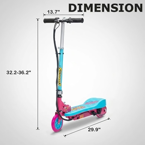 Entrepôt USA - <span class=keywords><strong>Trottinette</strong></span> électrique pour enfants, vitesse maximale de 7,5 mph et autonomie de 6,2 miles, moteur de 120 W, guidon réglable, pour les enfants de 6 à 12 ans - Product Image 2