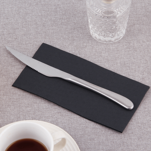 <span class=keywords><strong>Serviettes</strong></span> de table jetables noires en Airlaid <span class=keywords><strong>pré</strong></span>-<span class=keywords><strong>pliées</strong></span> pour restaurants, mariages, traiteurs (vente en gros) - Product Image 2