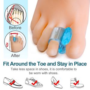 Meilleure vente Séparateur d'orteils en gel de silicone <span class=keywords><strong>Hallux</strong></span> <span class=keywords><strong>Valgus</strong></span> Protecteur de soins des pieds Séparateur d'orteils - Product Image 4