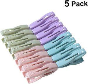 20 clips duraderos y ecológicos para toallas de playa, ganchos grandes de plástico a prueba de viento para colgar ropa, para uso doméstico en armarios, flexibles - Product Image 5