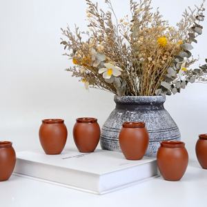 2 OZ Mini Clay Mexican Cantaritos De <span class=keywords><strong>Barro</strong></span> Pottery Shot Glasses Cup para Tequila Margaritas Mojitos - Product Image 3