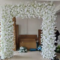 Harga Bagus Murah untuk Dekorasi Pernikahan, Ulang Tahun, Hotel, Hydrangea dengan Lengkungan Bunga Mawar, Dinding Bunga Sutra Buatan