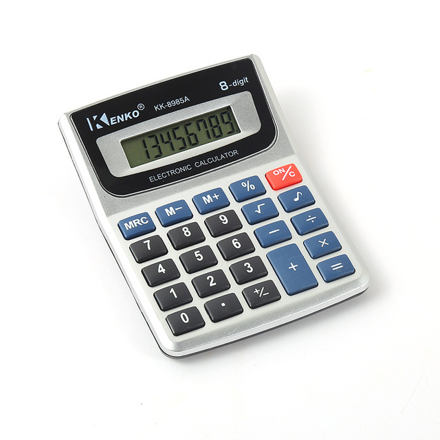 Office Calculator Stationery School Supplies Kk-8985A Small Portable Desktop 8-digit Office Financial Calculator Factory Outlet