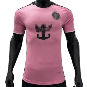 Maglia calcio di alta qualità maglia calcio di alta qualità su misura maglie da calcio rosa