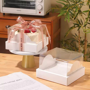 Prix de gros Petite boîte de <span class=keywords><strong>transport</strong></span> de <span class=keywords><strong>gâteau</strong></span> Boîtes transparentes recyclables de 5 pouces pour <span class=keywords><strong>gâteau</strong></span> - Product Image 4