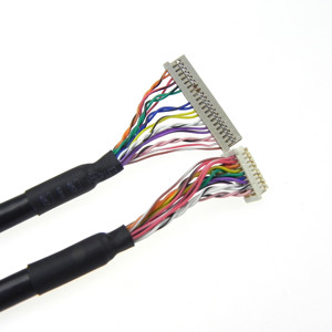 Fabrieksdirect aangepaste LVDS-kabel DF20-30DS-1C naar FI-X30HL 30-pins 1,0 mm pitch connector kabel, aangepaste draaddikte & kleur - Product Image 4