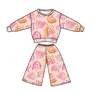 Conjunto de Ropa para Niñas Recién Nacidas, Camiseta Dulce de Manga Larga con Cuello y Pantalones Holgados de Dos Piezas, Ropa Infantil de Seda de Leche Suave - Product Image 6