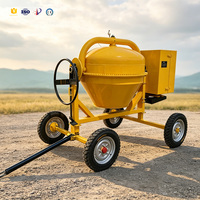 Bétonnière de 500 L avec trémie de chargement hydraulique, machine à mélanger le ciment haute efficacité pour les travaux sur site à grande échelle