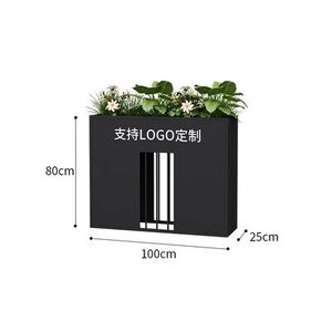 Jardinera Rectangular <span class=keywords><strong>de</strong></span> Hierro Forjado para Exteriores, Maceta <span class=keywords><strong>de</strong></span> Acero Inoxidable, Jardinera para Vallas, Oficinas, Plazas y Municipios - Product Image 6